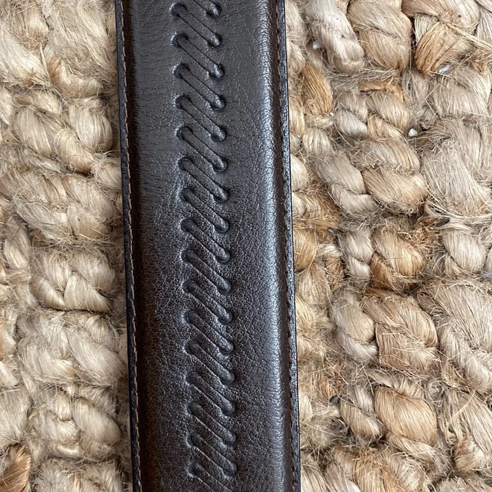 GENUINE Leather Belt. Dark Brown